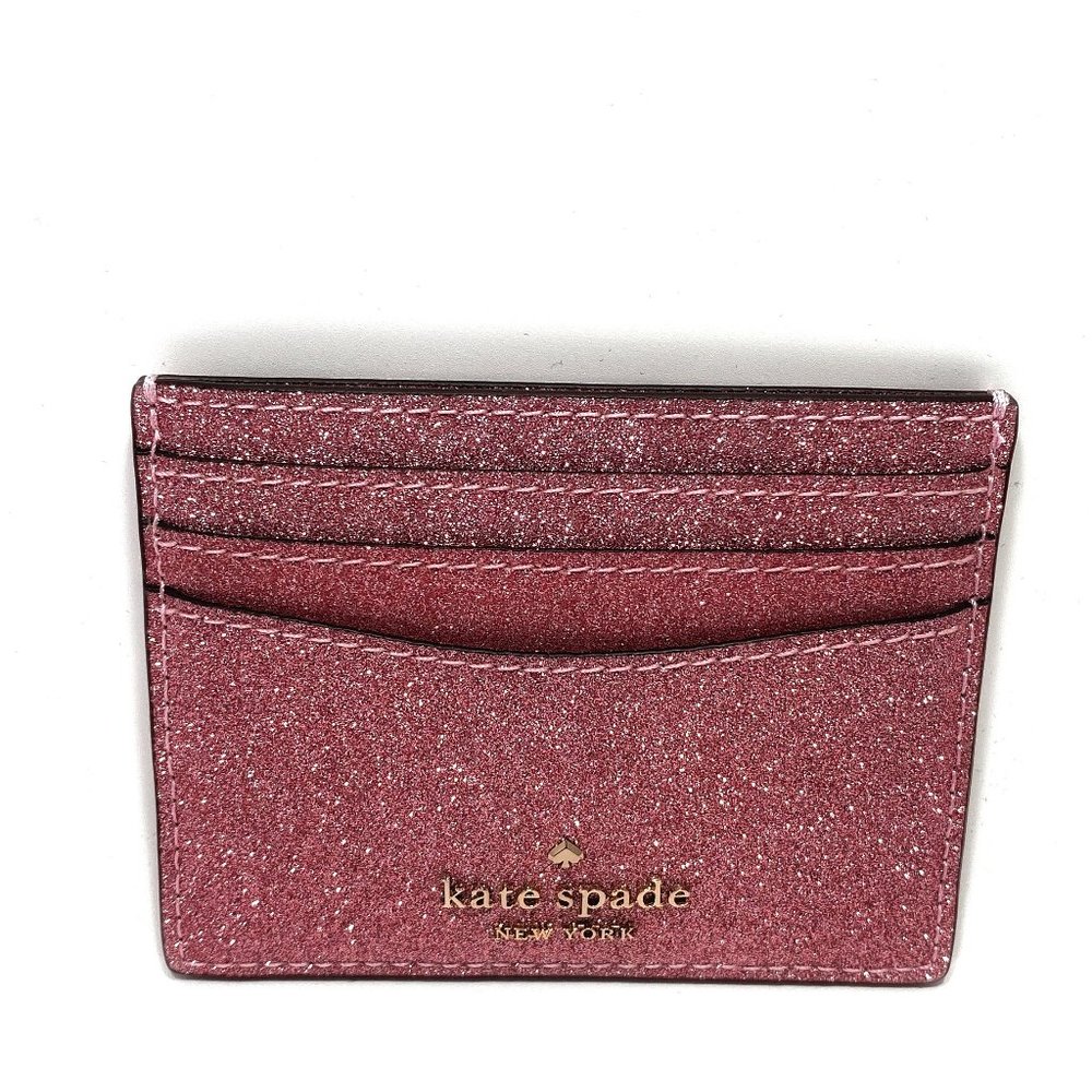 Kate Spade Lola Glitter Boxed Small Slim Card Case
